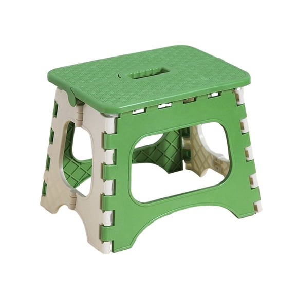 OIUR Outdoor Folding Stool with Handle Portable Lightweight Heavy Duty Camping Hunting Picnic Fishing Mini Collapsible Step Stool Chair Seat