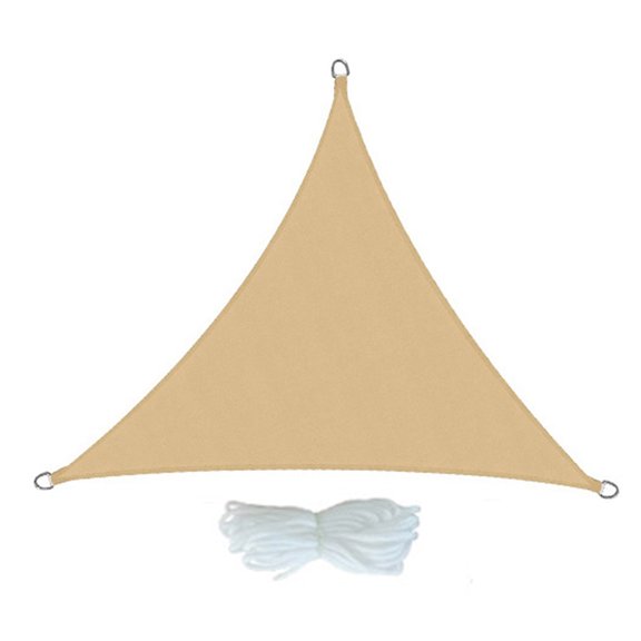 OIUR Outdoor Triangle Sun Shade Sail with Windproof Ropes UV Blocking Canopy Permeable Breathable Heavy Duty Deck Backyard Patio Shade Cover
