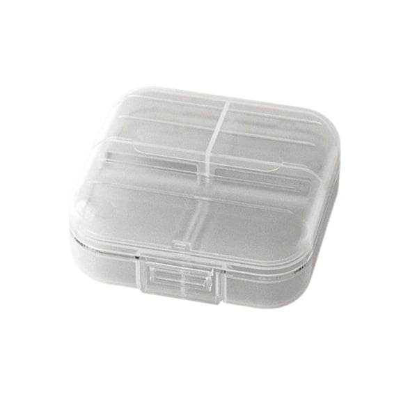 OIUR Pill Organizer Moisture-Proof Small Medicine Box Large Capacity Multiple Compartments Portable Sealed Pill Storage Box