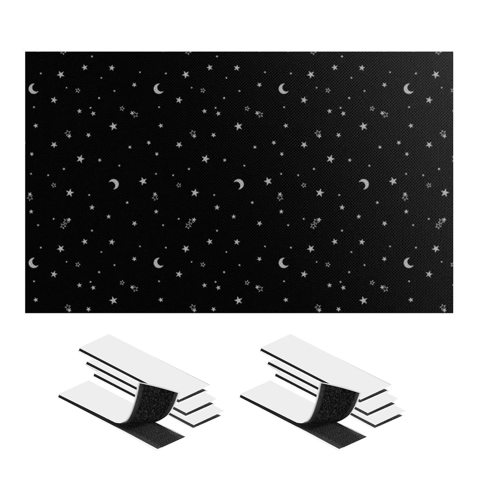 OIUR Portable Blackout Curtain No Drill Blackout Shade with Hook And Loop Tapes Cut-to-Size Window Cover Thermal Insulated Blinds for Bedroom Nursery