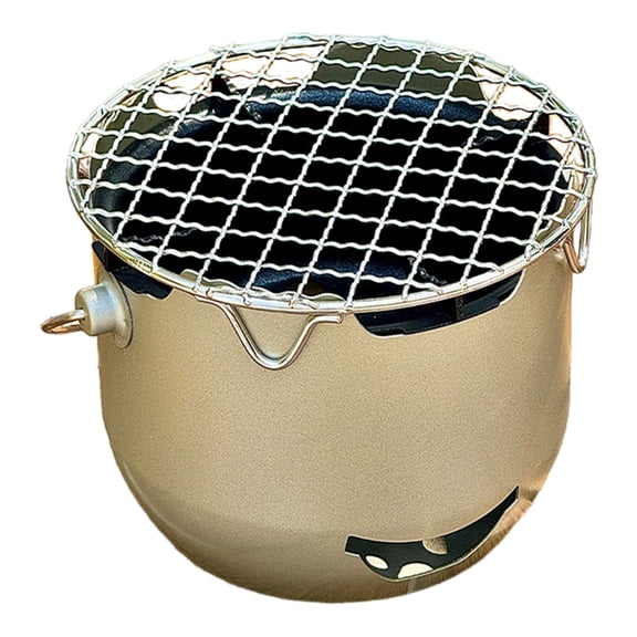 OIUR Portable Charcoal Grill 304 Stainless Steel Mini BBQ Stove with Airflow Control Foldable BBQ Cooking Stove for Camping Picnic