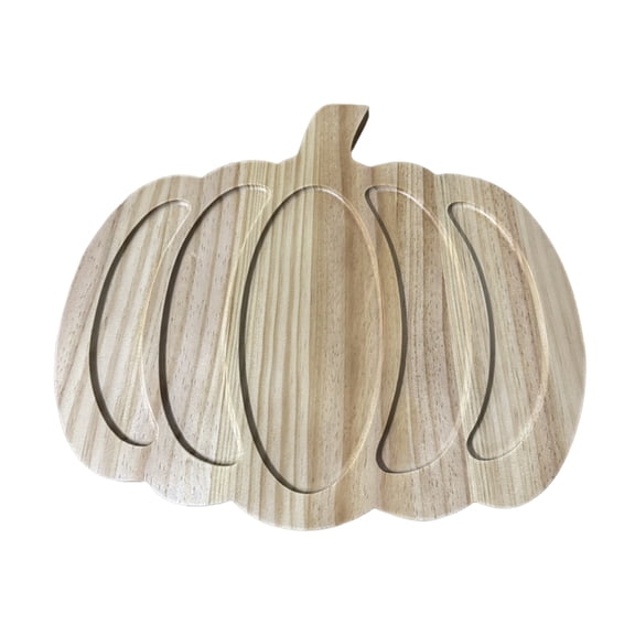 OIUR Pumpkin Charcuterie Board Wooden Pumpkin Dish Platter Fall Harvest Thanksgiving Serving Tray for Snacks Fruits Meat Cheese