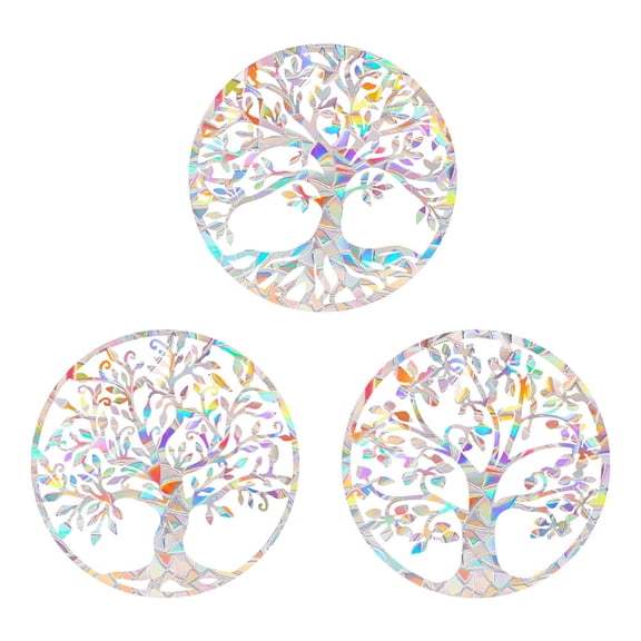 OIUR Rainbow Window Stickers PVC Suncatcher Prism Non-Adhesive Decals Waterproof Static Stickers for Home Glass Door Window Wall Decoration