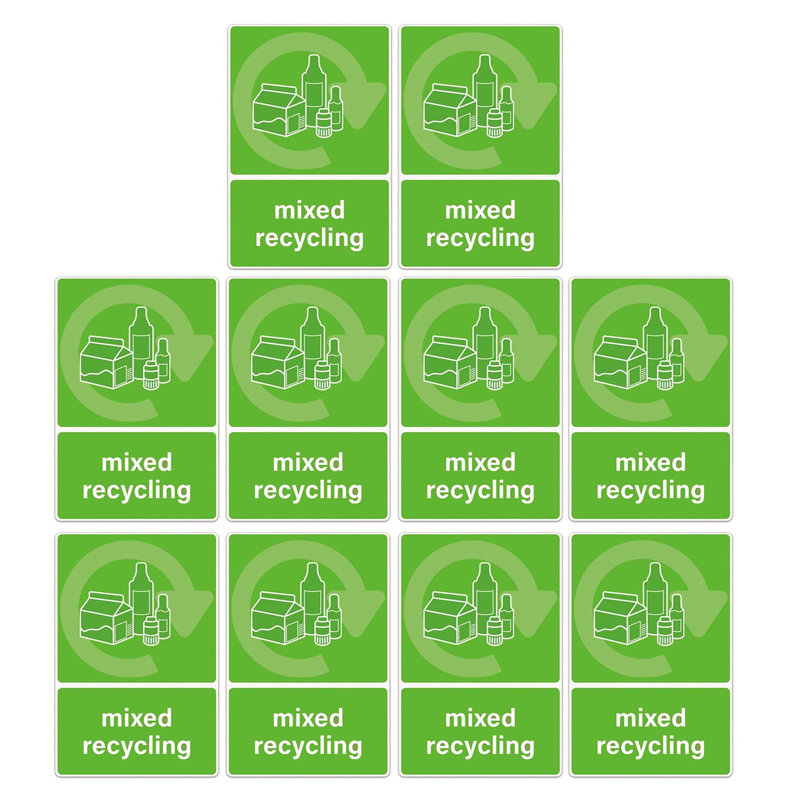 OIUR Recycle Sticker for Trash Can Self-Adhesive Waterproof Waste ...
