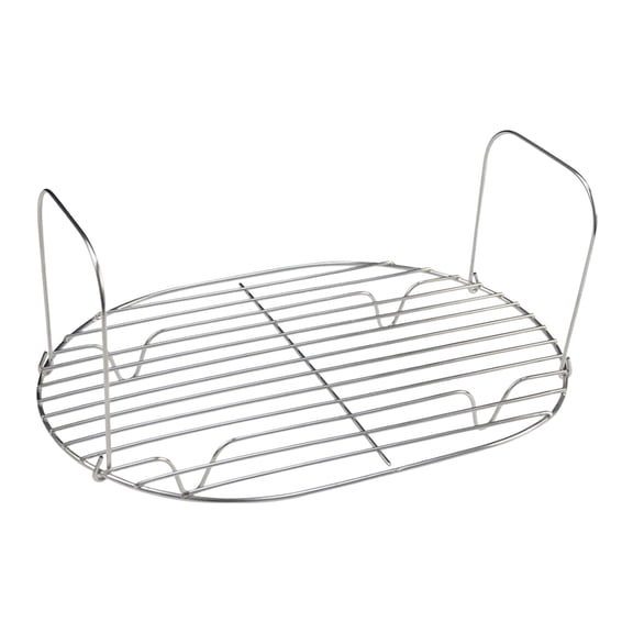 OIUR Roasting Rack Stainless Steel Steaming Rack with Handle Oval Cooling Rack Wire Rack with Integrated Feet Smoke And Grill Rack for Cooking Grilling Drying