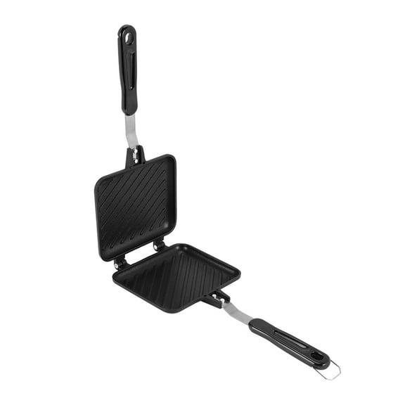 OIUR Sandwich Waffle Maker Nonstick Aluminum Flip Pan Double-sided Steak Grilling Pan Kitchen Gadget for Waffles Steaks Desserts