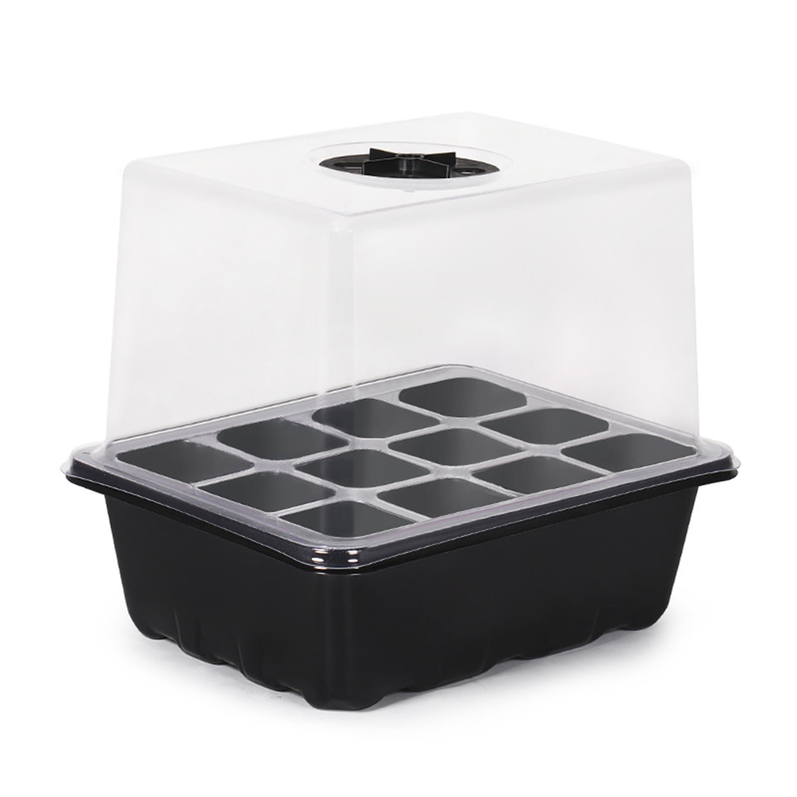 OIUR Seeds Starter Tray 6 Cells/12 Cells Seeds Germination Tray with Adjustable Humidity Vent Plant Nursery Box for Indoor Garden Bonsai Seedlings Starting Growing
