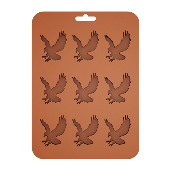 OIUR Silicone Eagle Ice Tray 9-Cavity Easy Release Chocolate Biscuit Mold DIY Creative Animal Shape Ice Cube Maker for Kitchen Baking