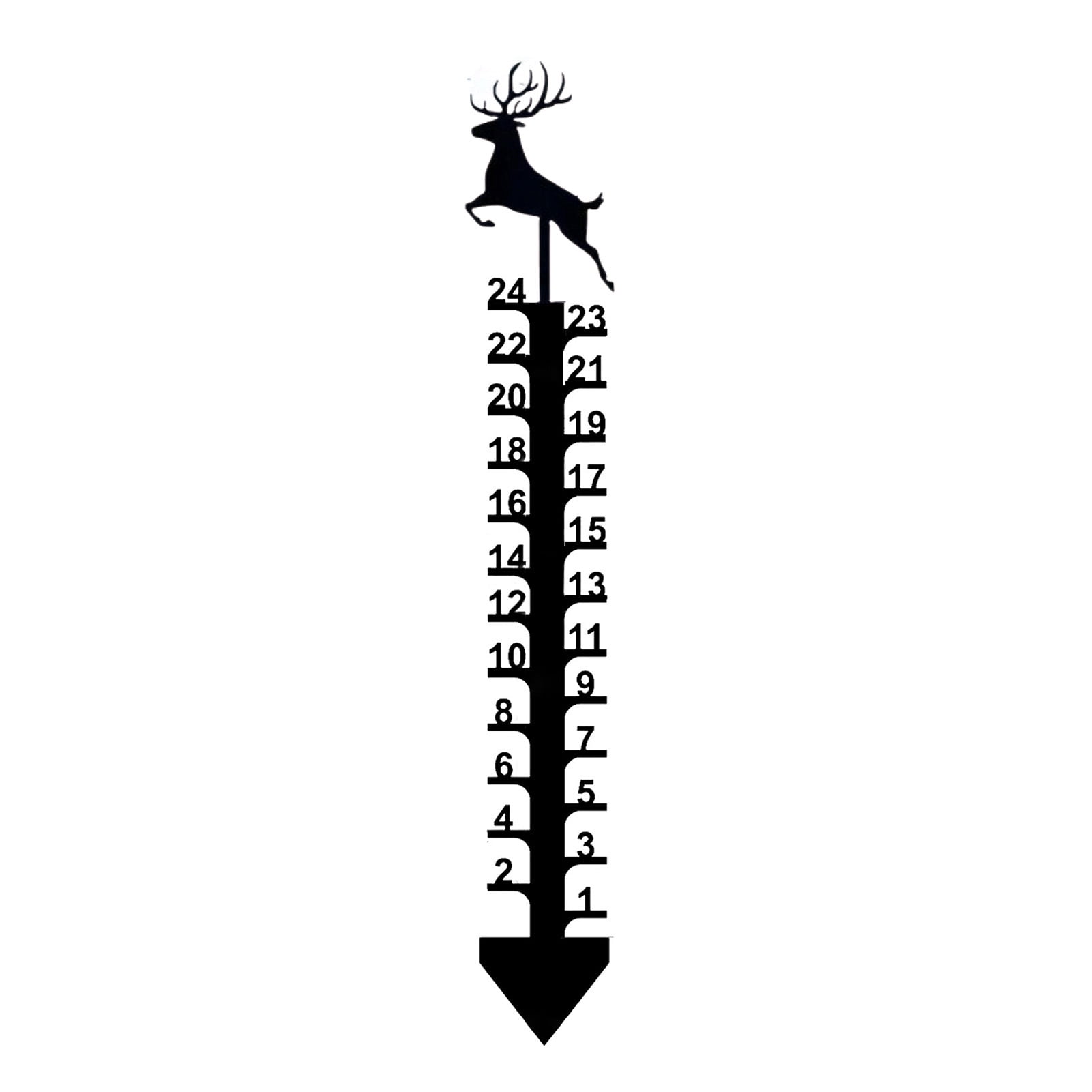 OIUR Snow Gauge Outdoor Metal Snowflake Iron Art Snow Gauge Accurate Snowfall Measuring Gauge Windproof Snow Ruler Christmas Yard Lawn Garden Decor