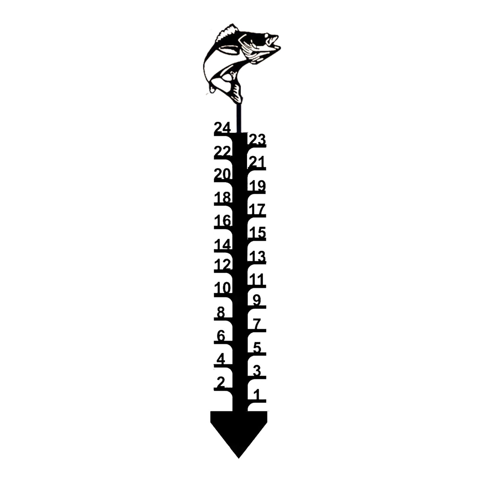 OIUR Snow Gauge Outdoor Metal Snowflake Iron Art Snow Gauge Accurate Snowfall Measuring Gauge Windproof Snow Ruler Christmas Yard Lawn Garden Decor