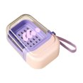 OIUR Soap Box, with Sealed Closure Quick-Lock Lid, Draining Tray Double ...