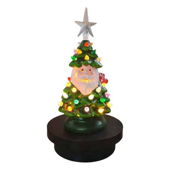 OIUR Tabletop Christmas Tree Light Battery Powered Indoor/Outdoor Multicolored Lights Desk Classic Xmas Tree Decoration