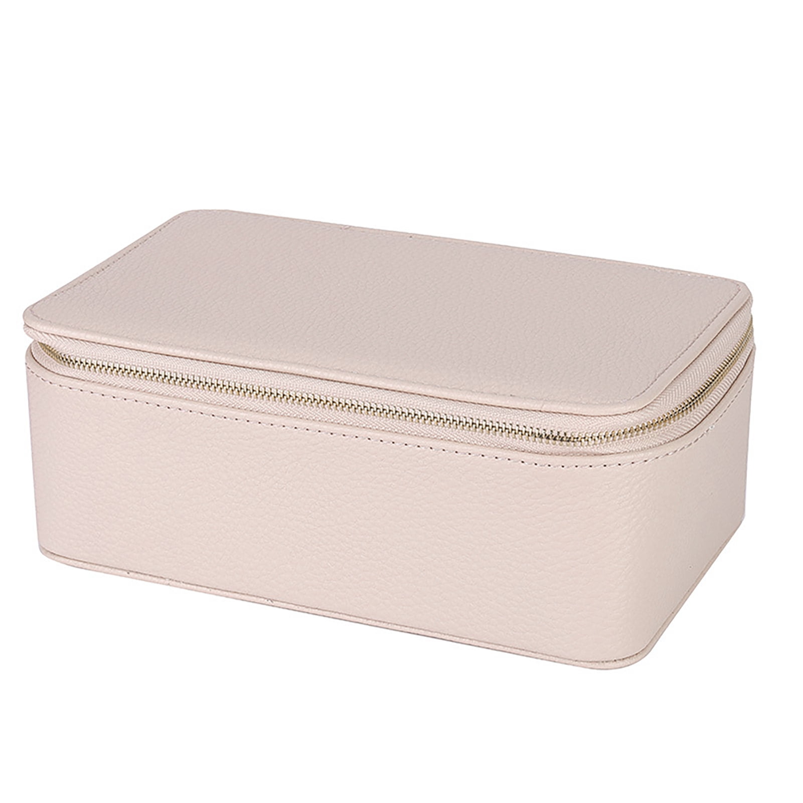 OIUR Travel Jewelry Box Large Capacity Zipper Closure Waterproof Hard Shell Soft Lining Rings Earrings Storage Organizer