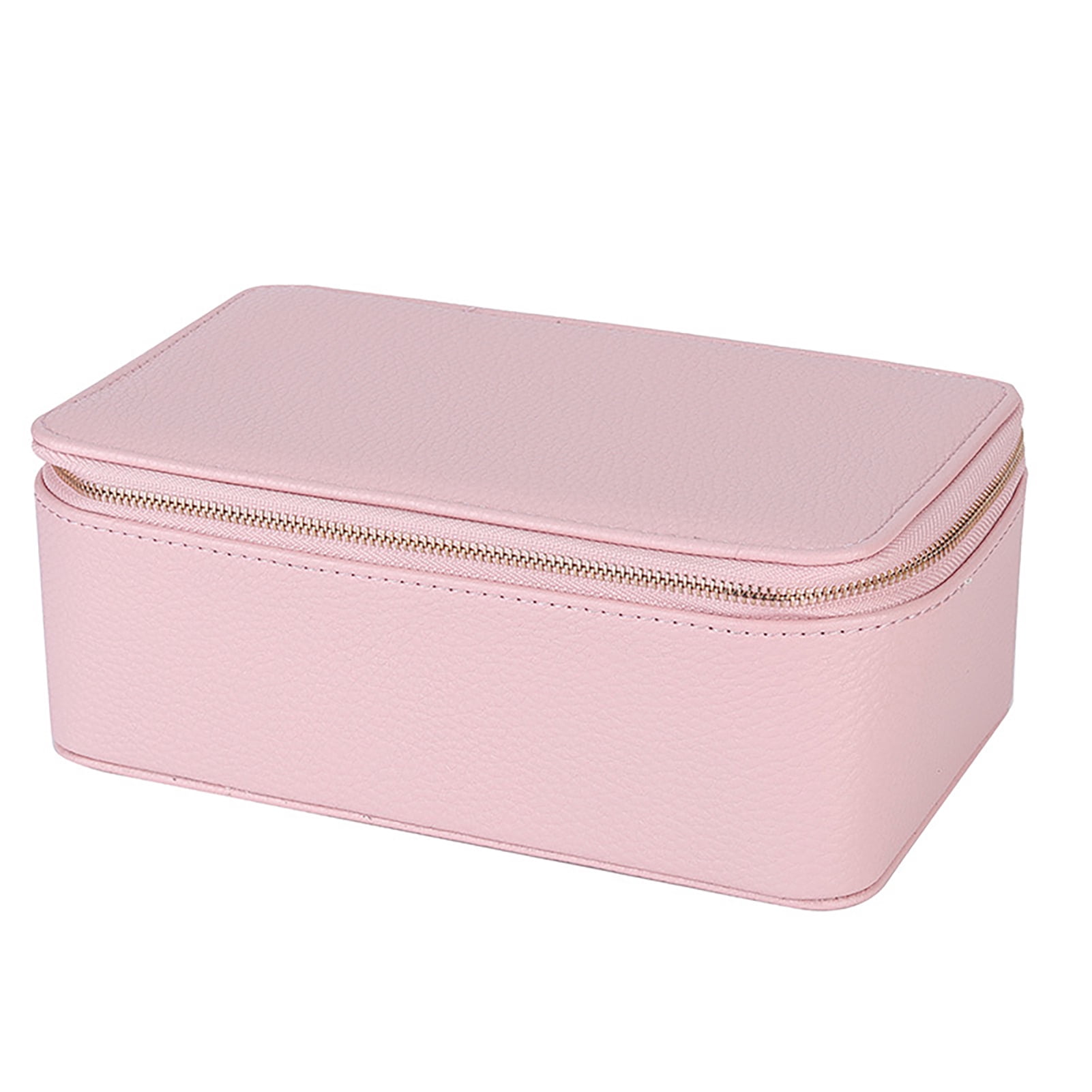 OIUR Travel Jewelry Box Large Capacity Zipper Closure Waterproof Hard Shell Soft Lining Rings Earrings Storage Organizer