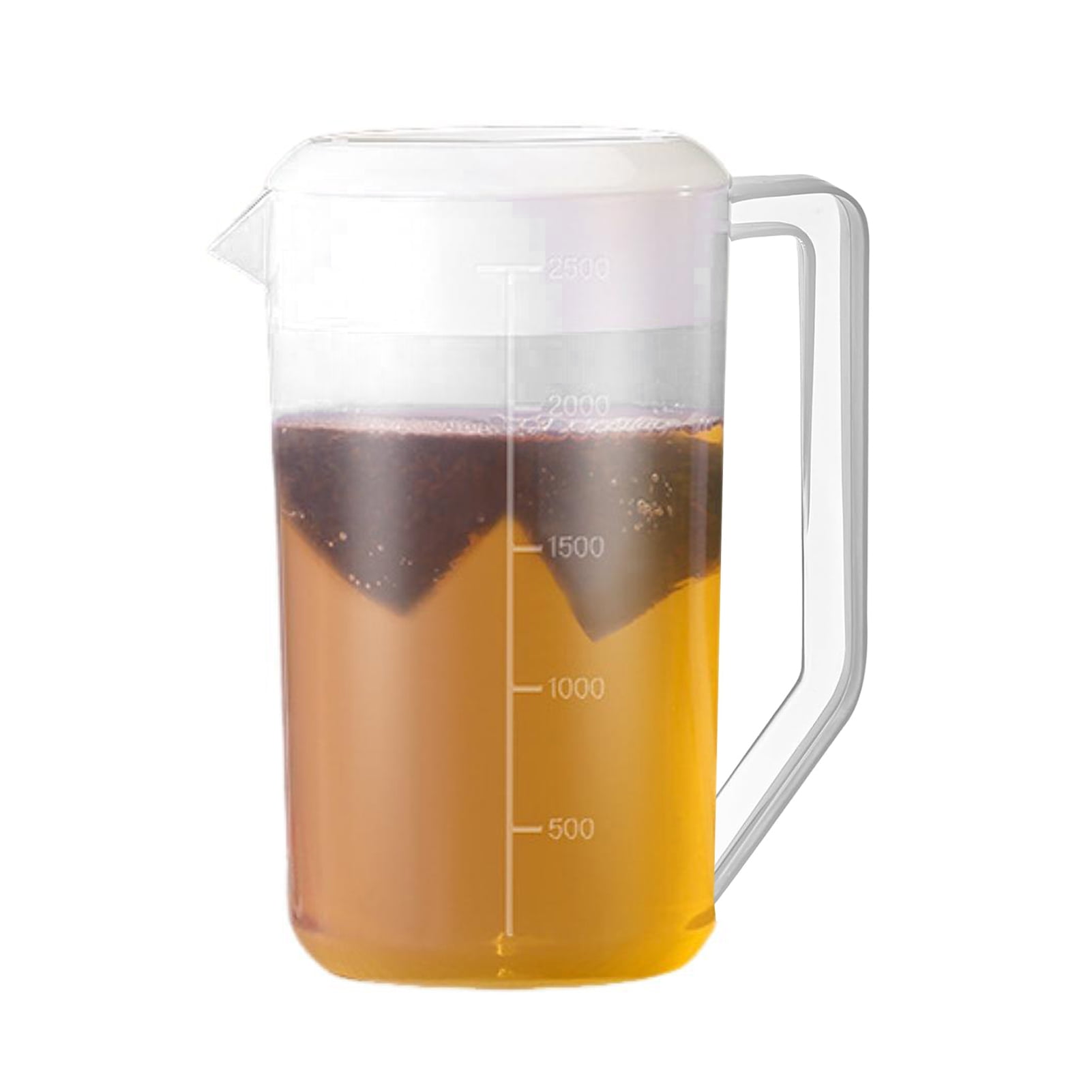 OIUR Unbreakable Plastic Water Pitcher with Lid BPA-Free Ice Tea Kettle Iced Tea Pitcher Lemonade Juice Beverage Jar for Hot Cold Drinks