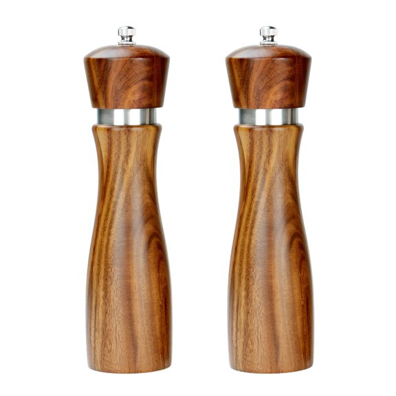 OIUR Wood Salt And Pepper Shaker Adjustable Simple Operation Fragrant Spice Mill Nut Adjustable Grinder Birthday Gifts