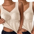 thumbnail image 1 of OIUUAK 2 Pack Cotton Shelf Bra Camisole Tops for Women Adjustable Spaghetti Strap Tank Top Summer Cami Shirt Built in Bra Cotton Camisole Beach Vacation, Beige, 1 of 2
