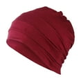 thumbnail image 1 of OIUUAK Cancer Hats Chemo Headwear for Women Soft Sleeping Beanies Cap Cancer Patients Stretchy Head Covering Head Cover Turban Beanie for Cancer Alopecia, Wine, 1 of 3