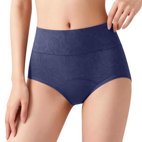 OIUUAK Leakproof Panties for Women, Leakproof Ladies Underwear Leakproof Underwear for Women Washable & Reusable Leakproof Period Panties, Navy