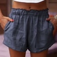 thumbnail image 1 of OIUUAK The Selling Cotton And Linen Shorts for Women In Summer Are Breathable Wide Leg Stretchable Flowing Elastic And Fashionable Clothing, Draw String Shorts for Women, 1 of 2