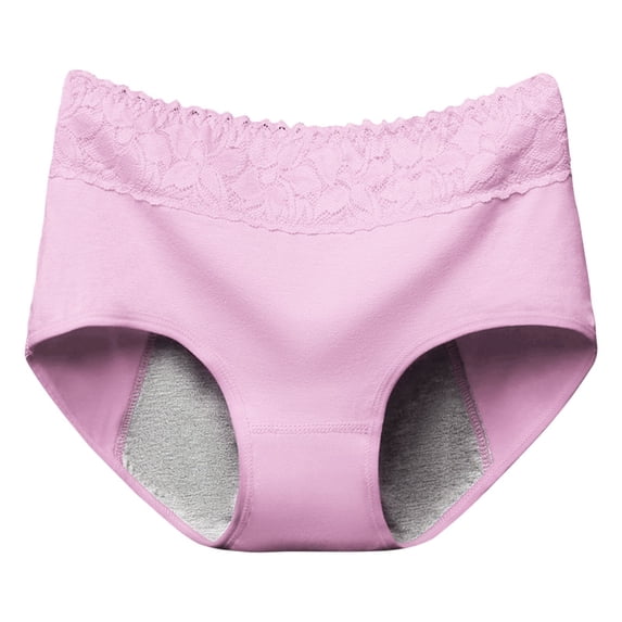 OIUUAK Washable Absorbency Incontinence Regular Underwear for Women, Reusable Leak Proof Protection Panties for Bladder Leakage, Pink