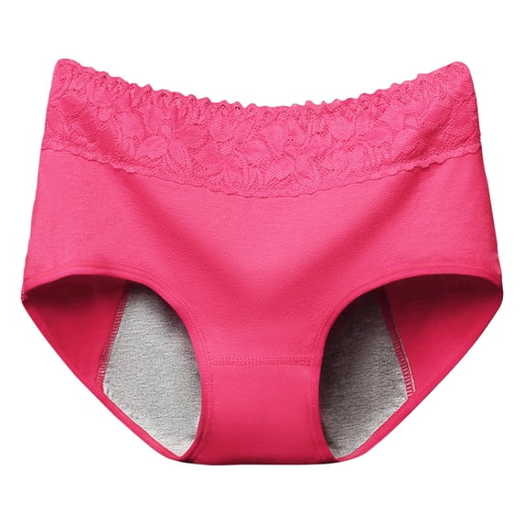 OIUUAK Washable Absorbency Incontinence Regular Underwear for Women, Reusable Leak Proof Protection Panties for Bladder Leakage, Watermelon Red