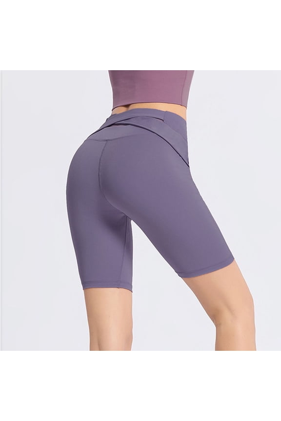 Women's Sports Skinny Hip Quarter Pants High Waisted Yoga Fitness Pants Short Pants, Butt Lifting Shorts for Women, Scrunch Butt Shorts, Licras Levanta Gluteos Para Mujer