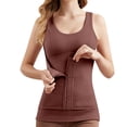 thumbnail image 1 of OIUUAK Women's Underbust Shapewear Tank Tops Tummy Control Compression Camisoles Seamless Body Shaper Cami Waist Trainer, Brick Red, 1 of 4