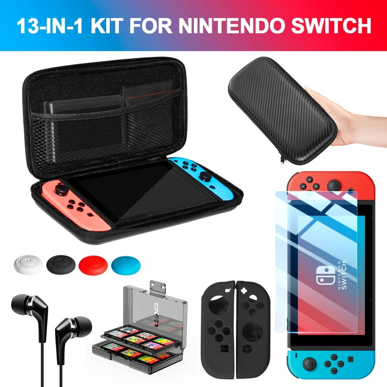 Kit De Acessórios 13 Em 1 para Video Game Nintendo Switch com Case,  Película, Fone e Mais - Tudo Pela Metade Do Dobro