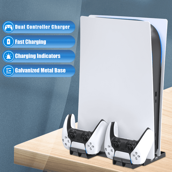 OIVO PS5 Vertical Stand with Dual Controller Charger for PlayStation 5 Disc & Digital Editions Consoles, Dock Charging Station for PS5 Dualsense