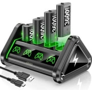 OIVO Rechargeable Battery Pack and Charger for Xbox Controllers, 4 Count