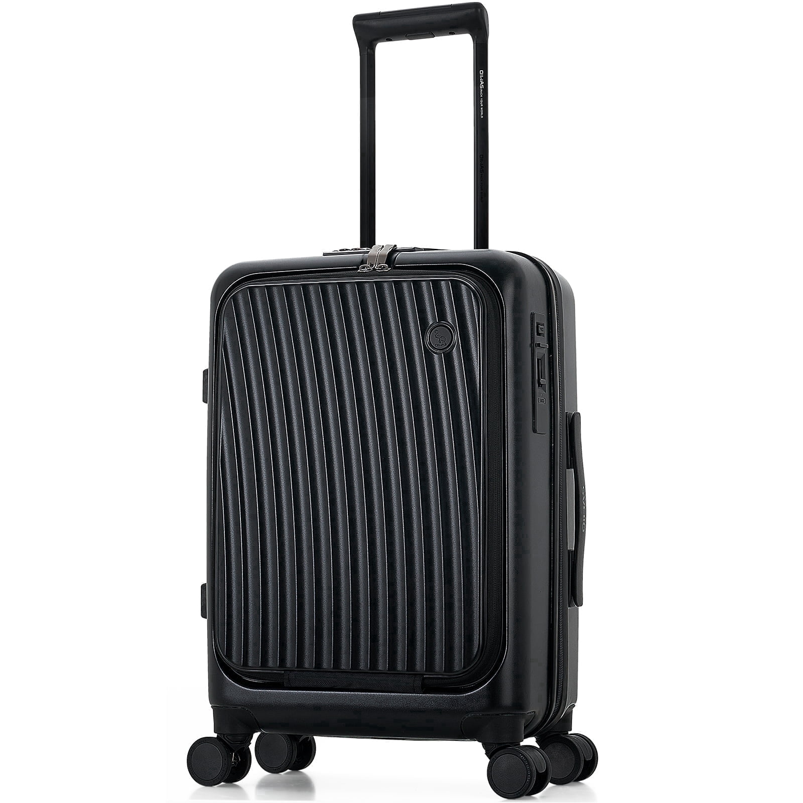 OIWAS 20 Inch Carry-On Luggage with USB Charging Port, Cup Holder, and ...