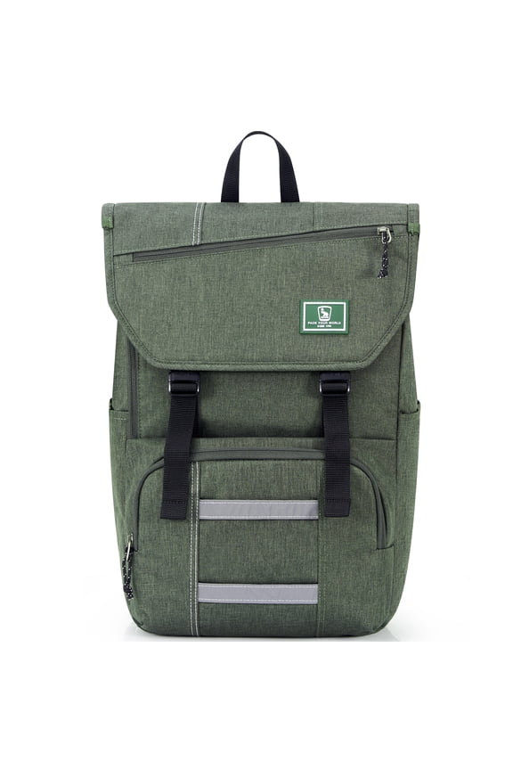 25L Flap Over Laptop Backpack Casual Daypacks Multipurpose Outdoor Work Computer Backpack Travel Rucksack for Women Men _Green