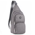 thumbnail image 1 of OIWAS Crossbody Travel Sling Bag, Nylon, Gray, for Men Women, Water-Resistant Lightweight Anti-Theft, Fits 9.7-inch iPad, 1 of 8