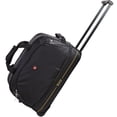 thumbnail image 1 of OIWAS Expandable Rolling Duffel Bag with Wheels and Telescopic Handle, Foldable Travel Luggage for Carry On, Black, 1 of 7