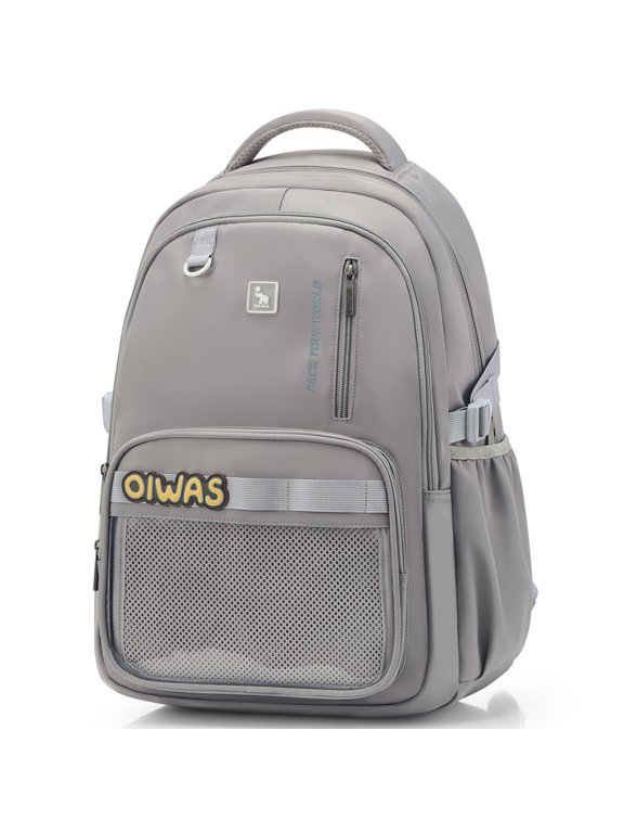 Laptop Backpack, 26.5L Water Resistant Casual Daypack, Ergonomic Breathable Travel Commute Backpack, Gray
