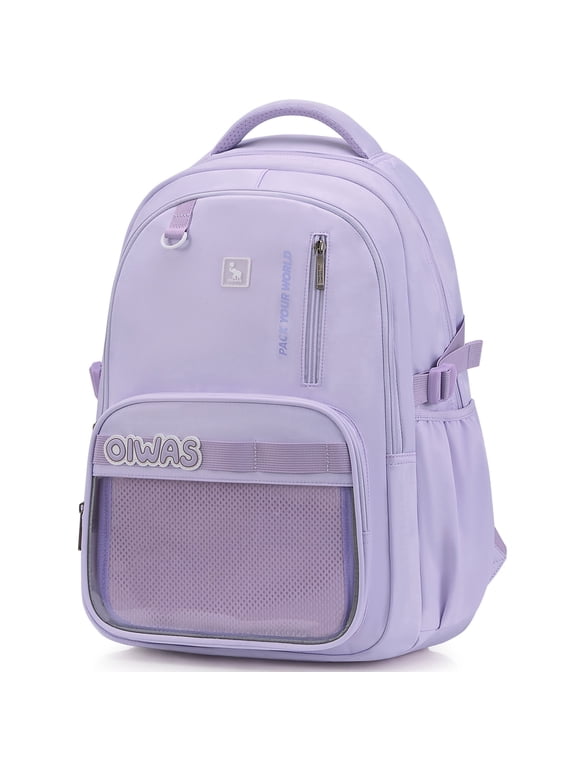 Laptop Backpack, 26.5L Water Resistant Casual Daypack, Ergonomic Breathable Travel Commute Backpack, Purple