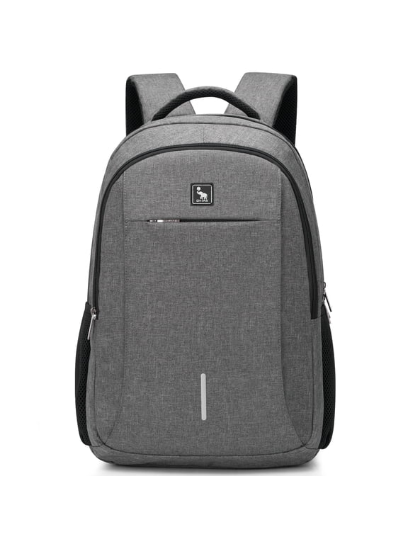 Laptop Backpack with USB Charging Port Men's Portable Waterproof Backpack Laptop Business Leisure Bag for Adults up to 17 inches, Grey