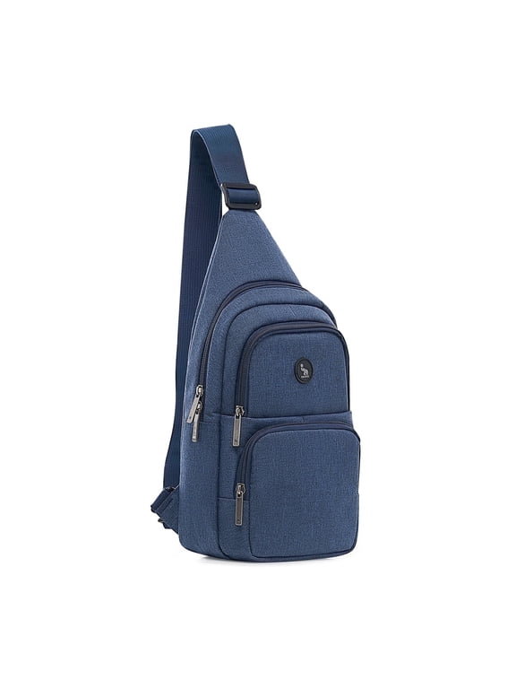 Crossbody Shoulder Bag – Travel Sling Backpack for Men Women, Fits 9.7" iPad, Blue