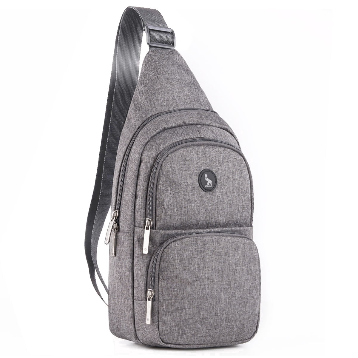 OIWAS Crossbody Travel Sling Bag, Nylon, Gray, for Men Women, Water-Resistant Lightweight Anti-Theft, Fits 9.7-inch iPad