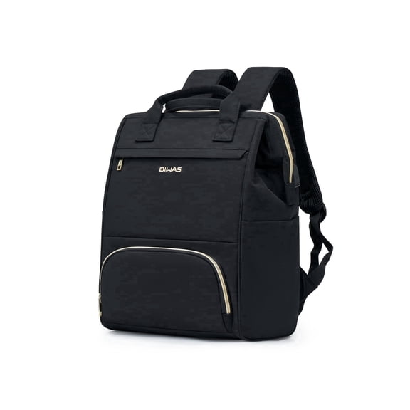 OIWAS Lunch Bag Laptop Backpack Insulated Cooler with USB Port for Men Women, Fits 15.6 inch Laptop, Black