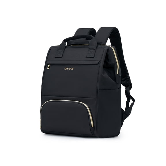 OIWAS Lunch Bag Backpack Laptop Backpack Insulated Cooler Backpack with USB Port for Women Men Fits 15.6 Inch Laptop_Black