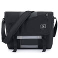 thumbnail image 1 of OIWAS 14 inch Laptop Messenger Satchel for Men Women, Casual Large Briefcase with Adjustable Strap, Black, 1 of 8