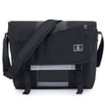 thumbnail image 1 of OIWAS 15.6 inch Laptop Messenger Satchel for Men Women, Casual Briefcase with Adjustable Shoulder Strap, Black, 1 of 8