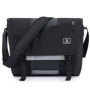 OIWAS 15.6 inch Laptop Messenger Satchel for Men Women, Casual Briefcase with Adjustable Shoulder Strap, Black