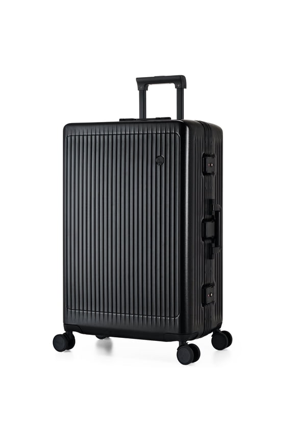 Polycarbonate Rolling Luggage, 26 Inch 78L Capacity with TSA Lock,Black