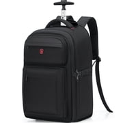 OIWAS Rolling Laptop Backpack and Book Bag with Wheels, 17 inch, for Travel Commuter School Business Adults Women Men