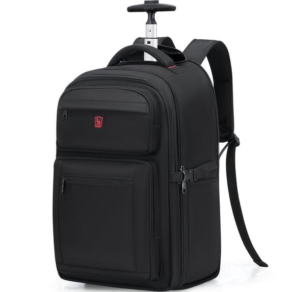 OIWAS Rolling Laptop Backpack and Book Bag with Wheels, 17 inch, for Travel Commuter School Business Adults Women Men