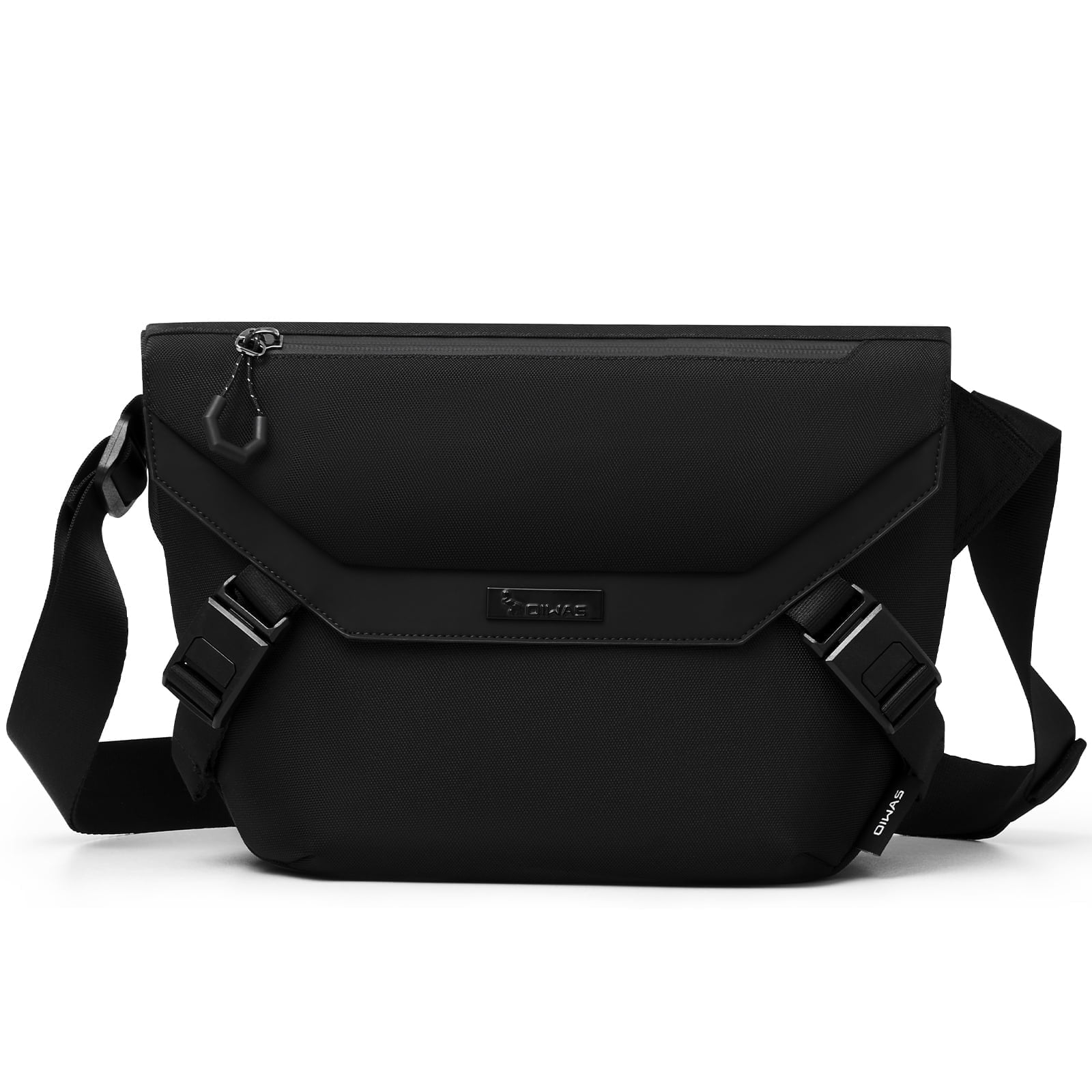 OIWAS Sling Crossbody Bag for Men, Lightweight Chest Shoulder Pack for Travel Gym, Black