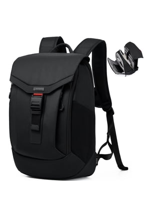 Large Laptop Backpack for Adults, College, Travel, Computer Book Bag with USB Port, RFID Blocking - Black